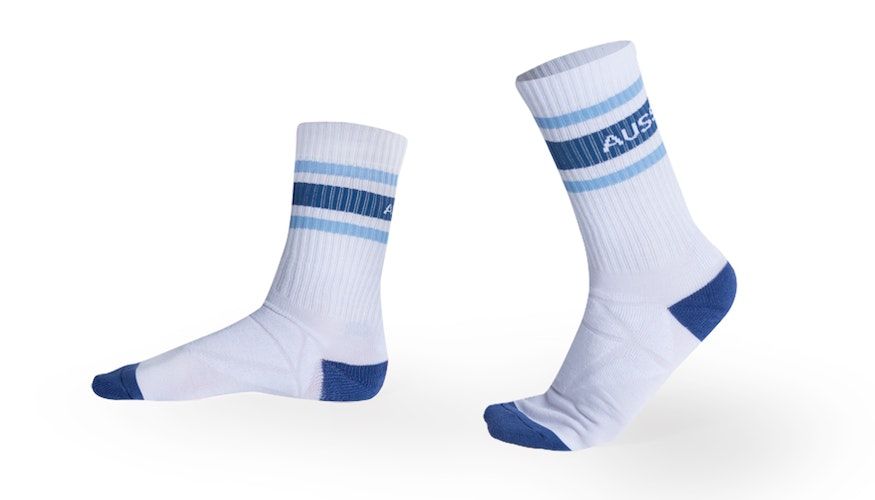 AUSSIEBUM SOCKS, Color: WHITE/BLUE