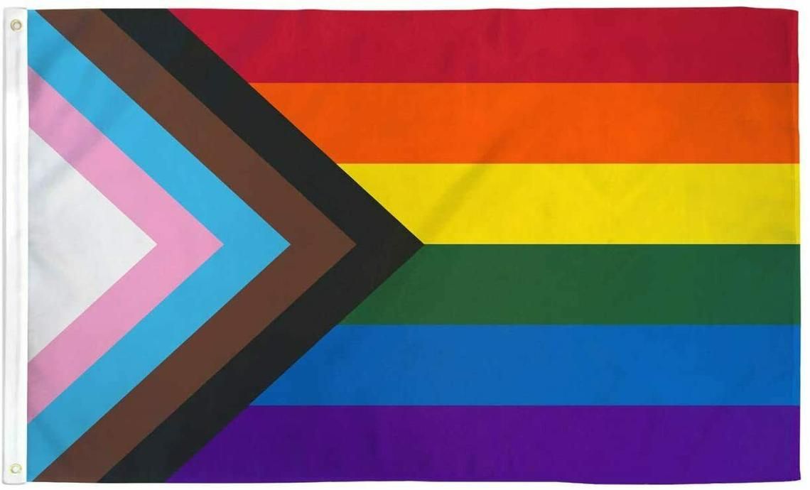 PROGRESS PRIDE FLAG POLYESTER PROGRESS PRIDE FLAG POLYESTER, Size: 2' x 3'