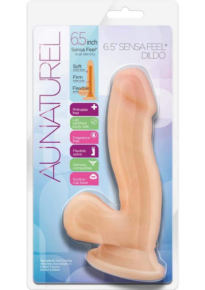 AU NATUREL 6.5 AU NATUREL 6.5" SENSA FEEL DILDO, Color: VANILLA