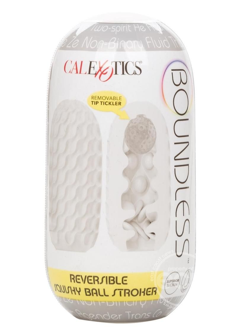 BOUNDLESS REVERSABLE SQUISHY BALL STROKER, Color: SMOKE