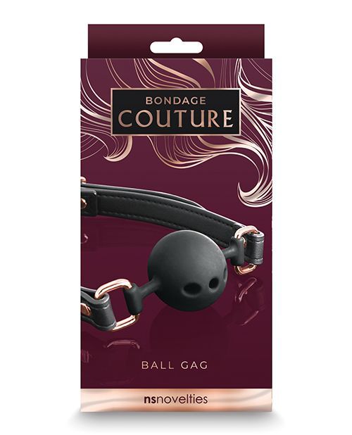 BONDAGE COUTURE BALL GAG, Color: BLACK