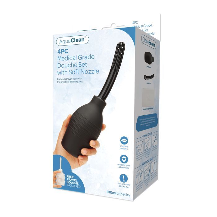 CLEAN SCENE MEDICAL GRADE DOUCHE SET WITH SOFT NOZZLE 4PC CLEAN SCENE MEDICAL GRADE DOUCHE SET WITH SOFT NOZZLE 4PC