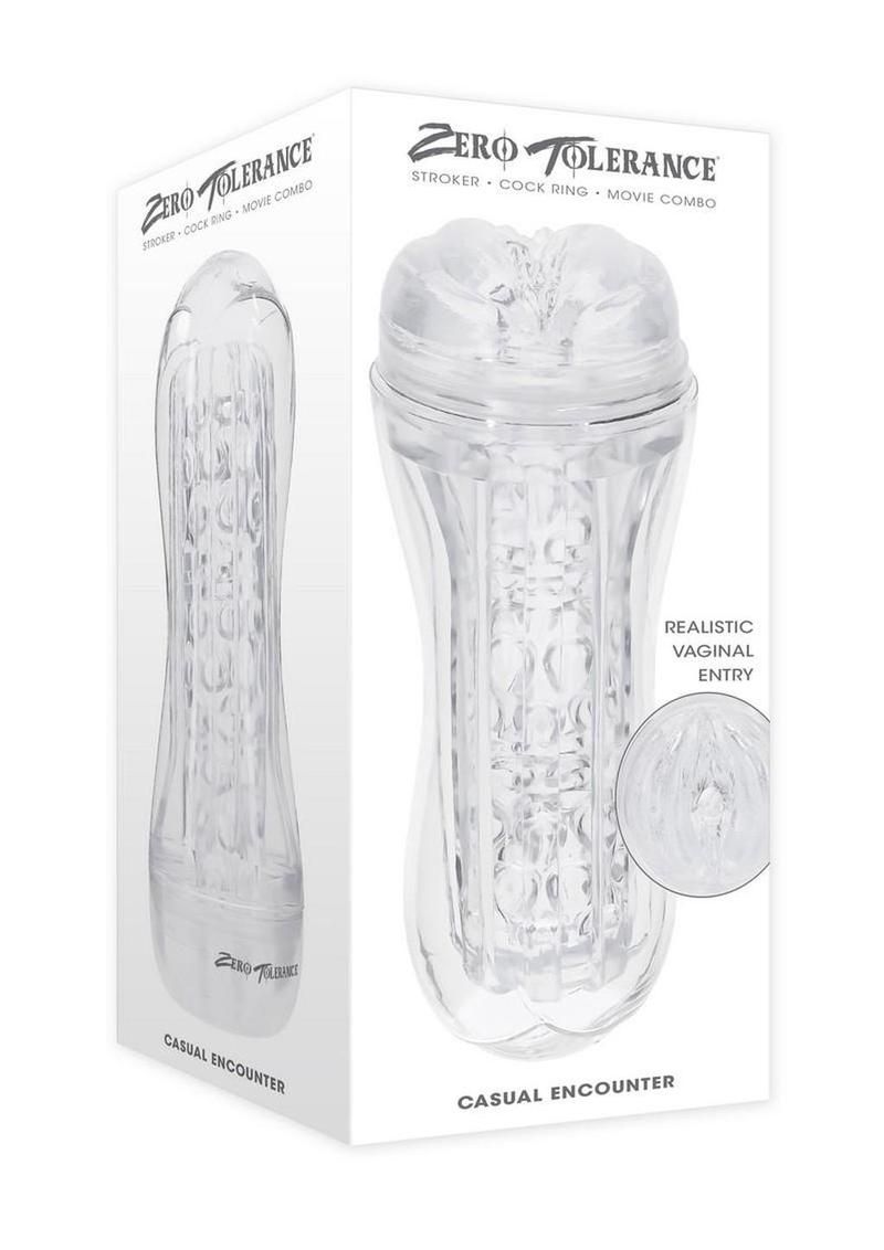 ZERO TOLERANCE CASUAL ENCOUNTER BEADED PUSSY STROKER CLEAR ZERO TOLERANCE CASUAL ENCOUNTER BEADED PUSSY STROKER CLEAR