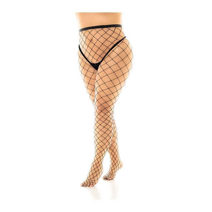 MAPALE FENCED NET PANTYHOSE BLACK