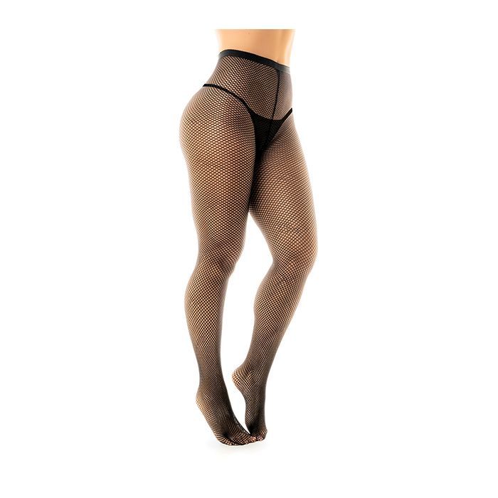 MAPALE FISHNET PANTYHOSE WITH BACK SEAM BLACK