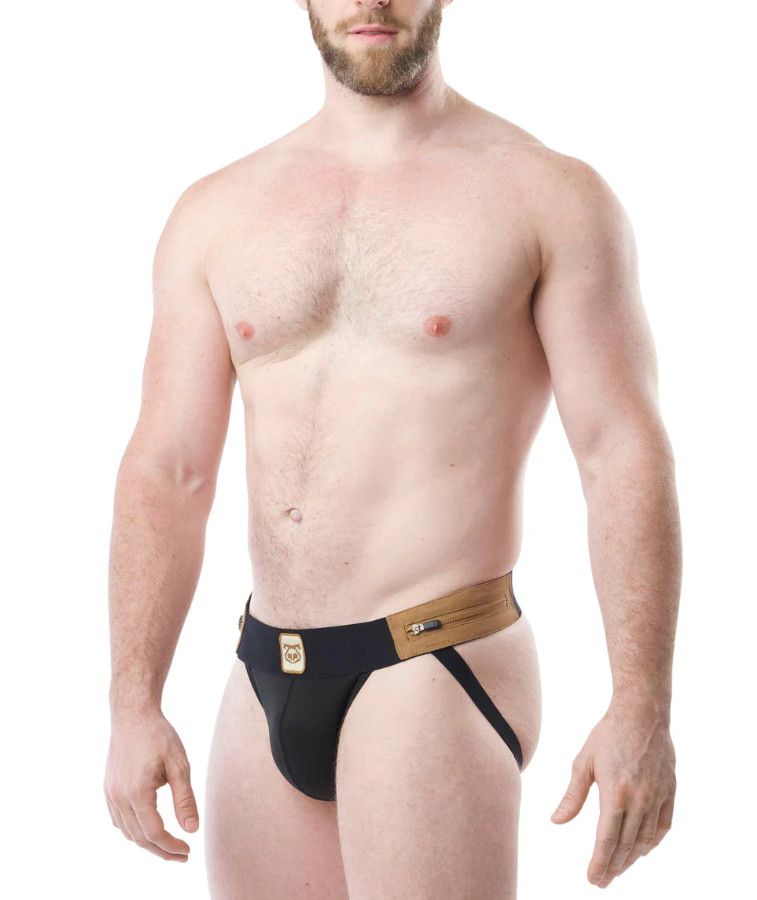 NASTY PIG FORGE JOCK STRAP BLACK & COCONUT, Size: SMALL