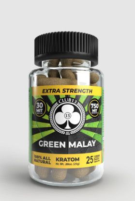 CLUB 13 KRATOM GREEN MALAY CAPSULES