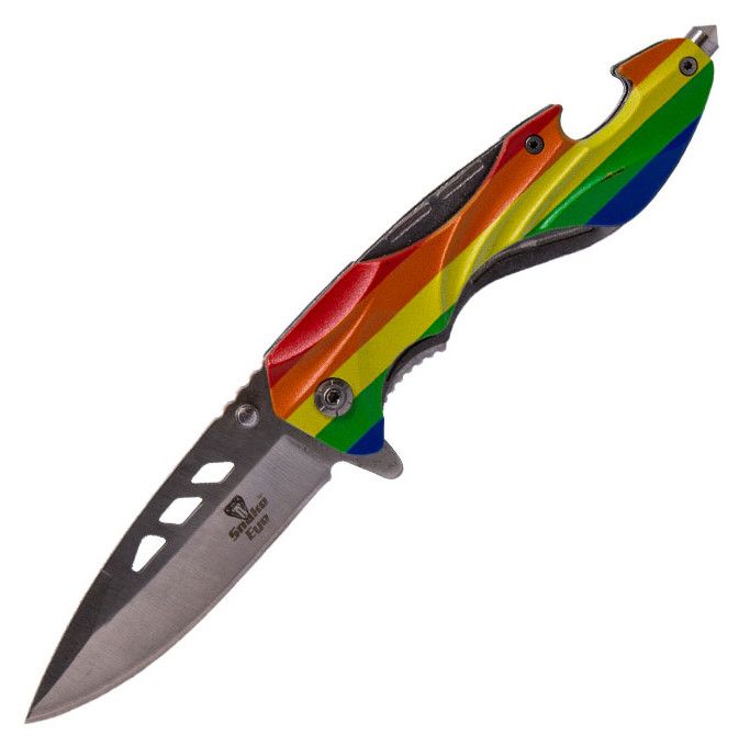 RAINBOW FOLDABLE POCKET KNIFE BY SNAKE EYE