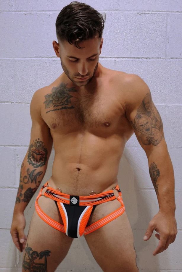 BREEDWELL CIRCUT BREAKER JOCK NEON ORANGE, Size: SMALL
