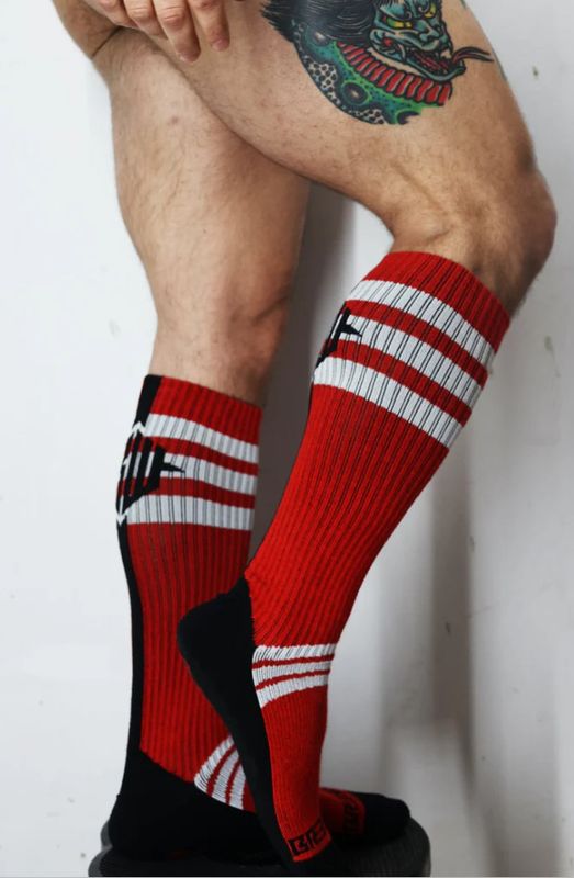 BREEDWELL RETRO REMIX SOCKS RED