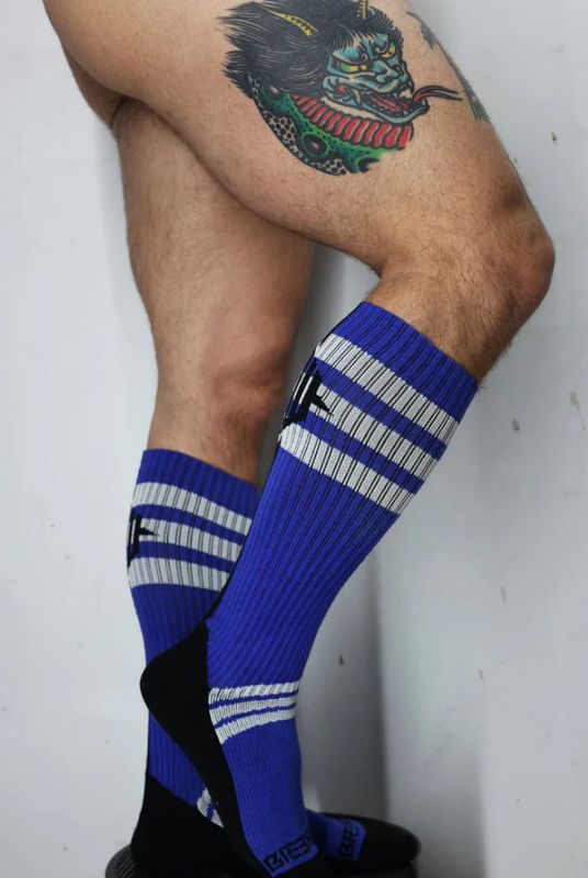BREEDWELL RETRO REMIX SOCKS BLUE