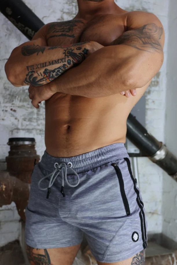 BREEDWELL TRADE TRAINER SHORTS GREY HEATHER, Size: SMALL