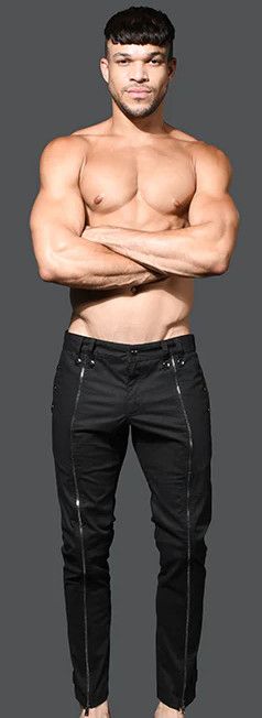 ANDREW CHRISTIAN SPECIAL FORCES CASPULE ZIPPER PANTS BLACK