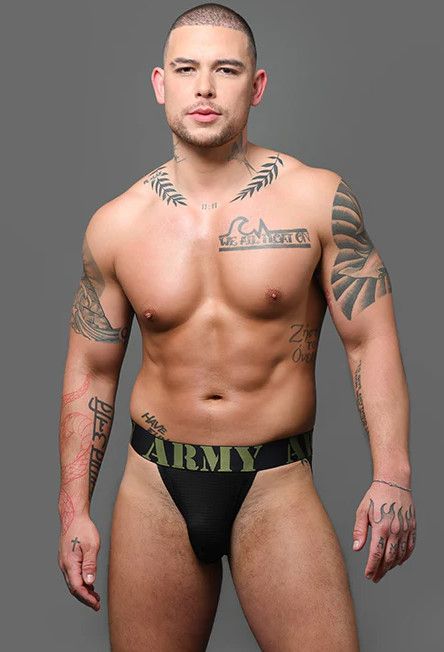 ANDREW CHRISTIAN MILITARY JOCK WITH ALMOST NAKED BLACK