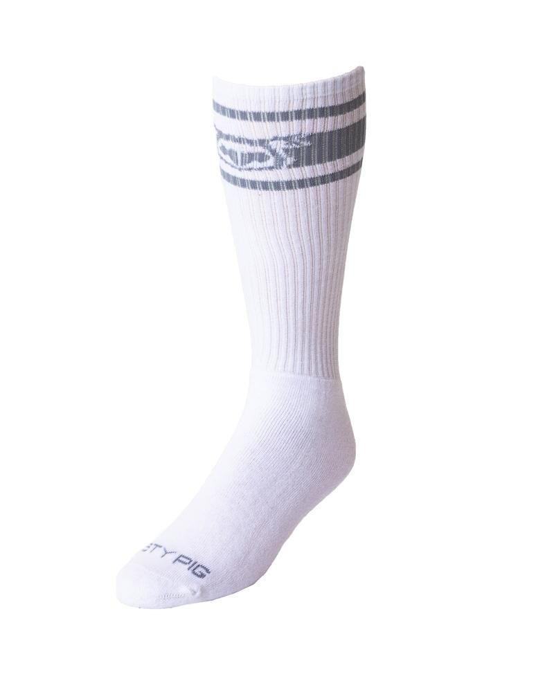 NASTY PIG HOOK'D UP SPORT SOCKS WHITE/GREY