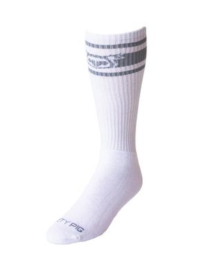 NASTY PIG HOOK'D UP SPORT SOCKS WHITE & GREY