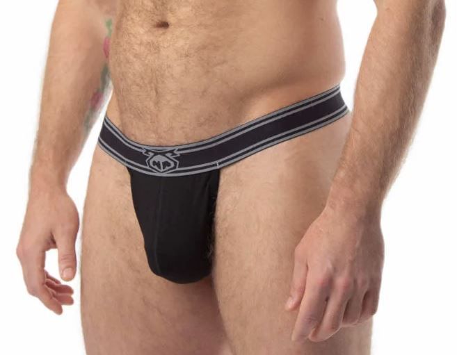 NASTY PIG CORE THONG BLACK/GREY NASTY PIG CORE THONG BLACK/GREY, Size: SMALL