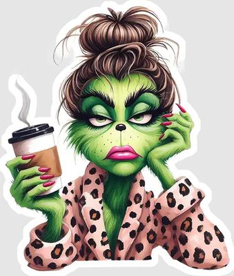 STICKER : COFFEE GRINCH