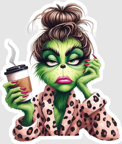 STICKER : COFFEE GRINCH