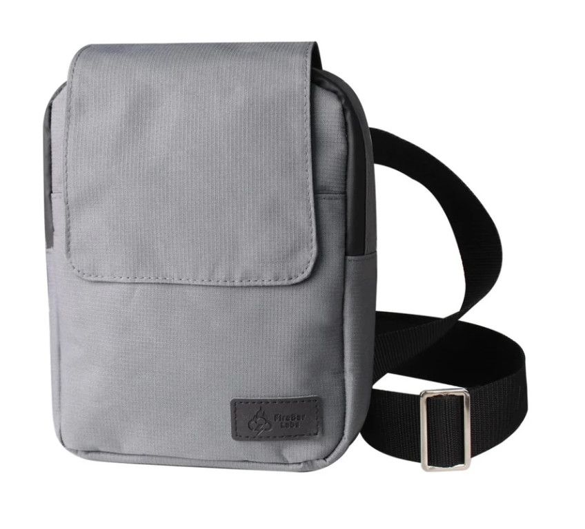 FireBar Labs SMELL PROOF LOCKABLE MESSENGER BAG FireBar Labs SMELL PROOF LOCKABLE MESSENGER BAG, Color: GREY