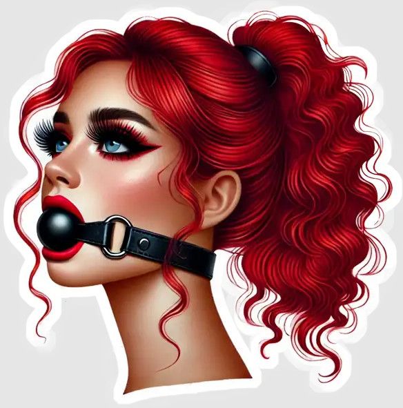 STICKER : BALL GAG GIRL STICKER : BALL GAG GIRL