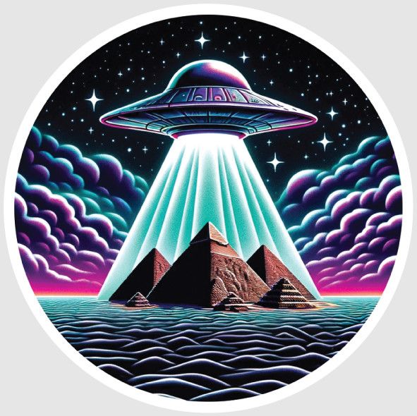 STICKER : UFO PYRAMIDS STICKER : UFO PYRAMIDS
