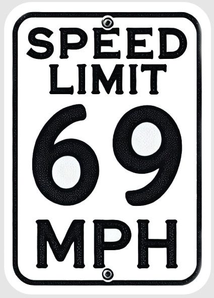 STICKER : 69 SPEED LIMIT