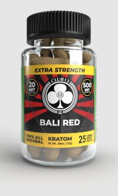 CLUB 13 KRATOM BALI RED CAPSULES, Size: 25ct