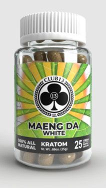 CLUB 13 KRATOM MAENG DA WHITE CAPSULES CLUB 13 KRATOM MAENG DA WHITE CAPSULES, Size: 25ct
