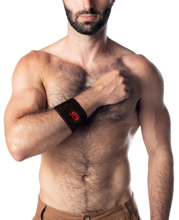 NASTY PIG SNOUT ARM BAND BLACK & RED OSFA