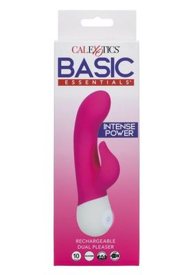 BASIC ESSENTIALS RECHARGEABLE SILICONE DUAL PLEASER VIBRATOR BASIC ESSENTIALS RECHARGEABLE SILICONE DUAL PLEASER VIBRATOR
