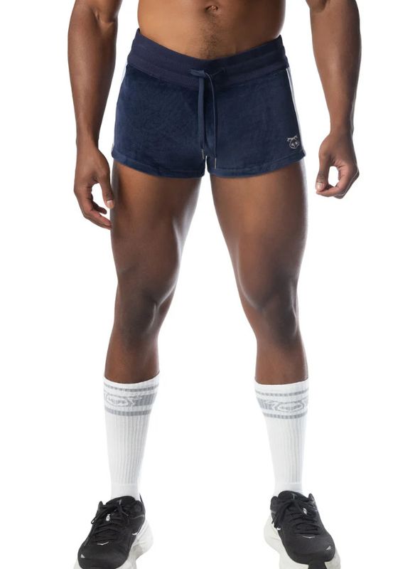 NASTY PIG ESSEX VELOUR TRUNK SHORT MIDNIGHT NAVY & PERRY BLUE