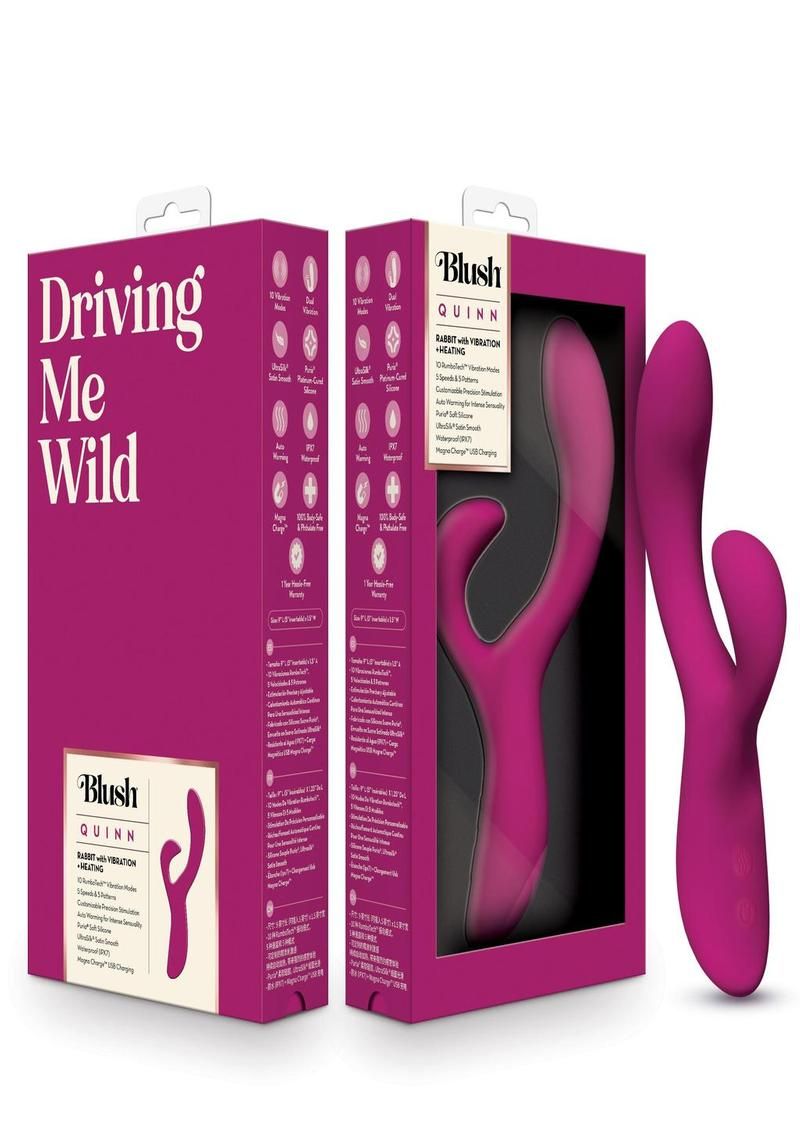 BLUSH QUINN RECHARGEABLE SILICONE RABBIT BURGUNDY