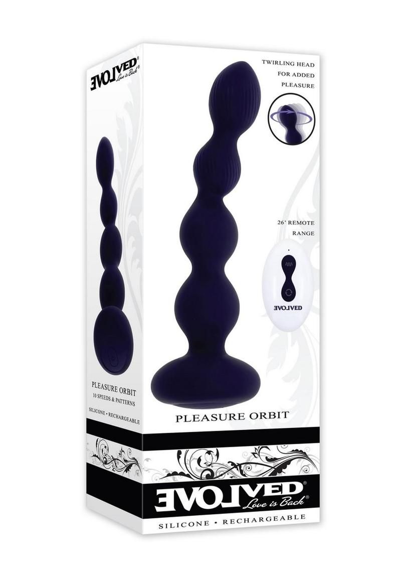 EVOLVED PLEASURE ORBIT RECHARGEABLE SILICONE ANAL BEADS WITH REMOTE