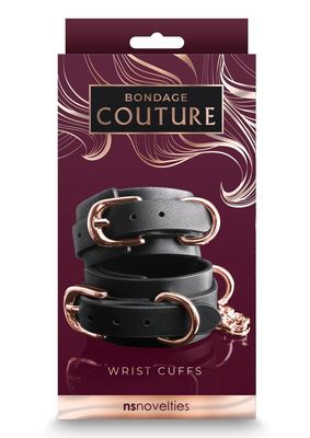 BONDAGE COUTURE WRIST CUFFS BLACK