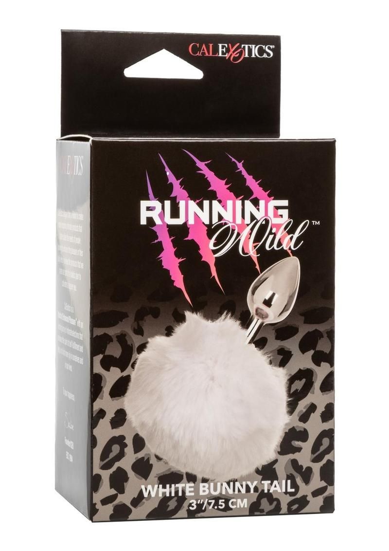 RUNNING WILD BUNNY TAIL WITH METALLIC ANAL PLUG, Color: WHITE