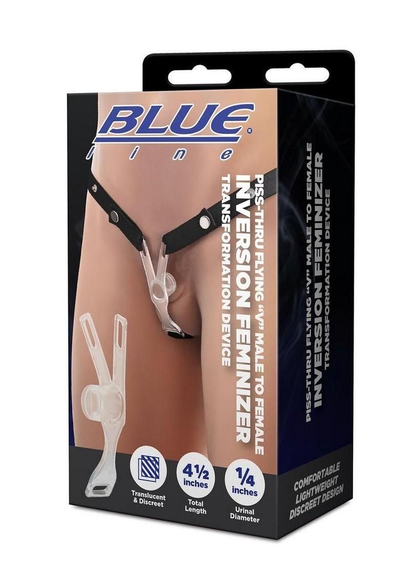 BLUE LINE PISS-THRU FLYING V MALE TO FEMALE INVERSION FEMINIZER TRANSFORMATION DEVICE CLEAR BLUE LINE PISS-THRU FLYING V MALE TO FEMALE INVERSION FEMINIZER TRANSFORMATION DEVICE CLEAR