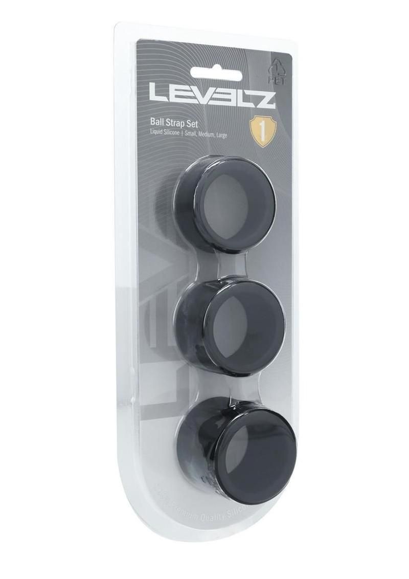 LEVELZ LIQUID SILICONE BALL STRAP SET OF 3 (S, M, L) 34mm BALCK LEVELZ LIQUID SILICONE BALL STRAP SET OF 3 (S, M, L) 34mm BALCK