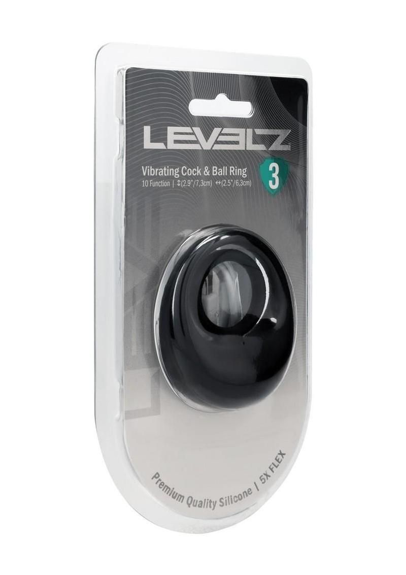 LEVELZ VIBRATING LIQUID SILICONE RECHARGEABLE COCK & BALL RING