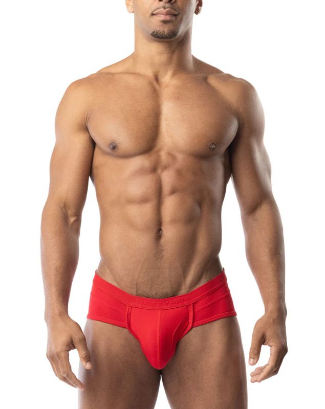 NASTY PIG INDULGE U-FRONT BRIEF RED NASTY PIG INDULGE U-FRONT BRIEF RED
