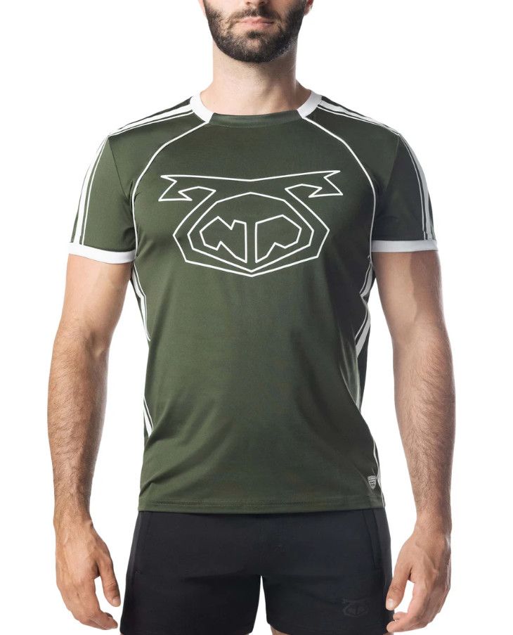 NASTY PIG GOALKEEPER SHIRT ARMY GREEN & WHITE NASTY PIG GOALKEEPER SHIRT ARMY GREEN & WHITE, Size: SMALL