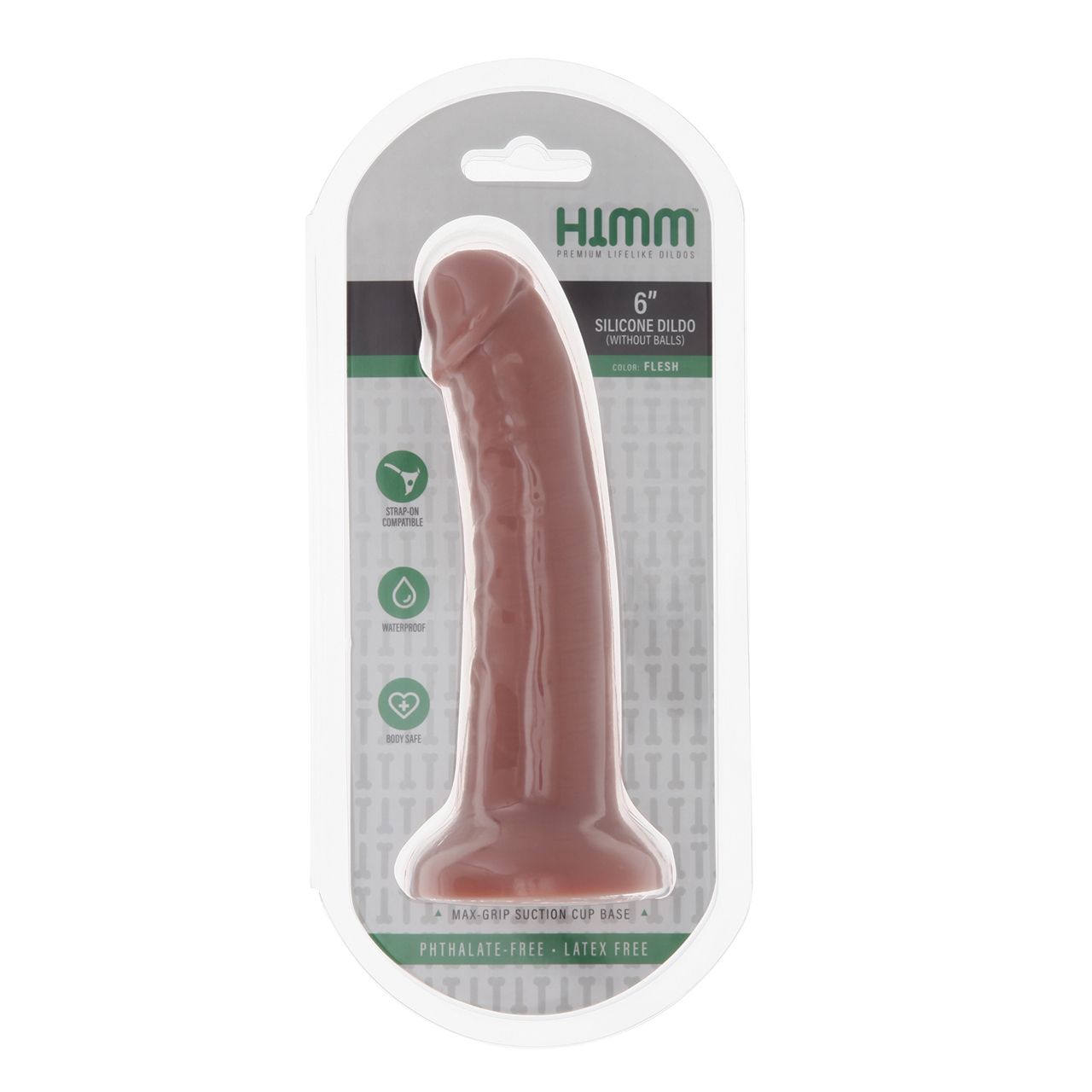 HIMM 6 inch SILICONE DILDO  , Color: FLESH