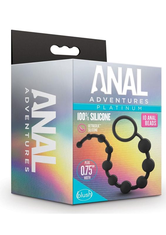 ANAL ADVENTURES PLATINUM SILICONE 10 ANAL BEADS