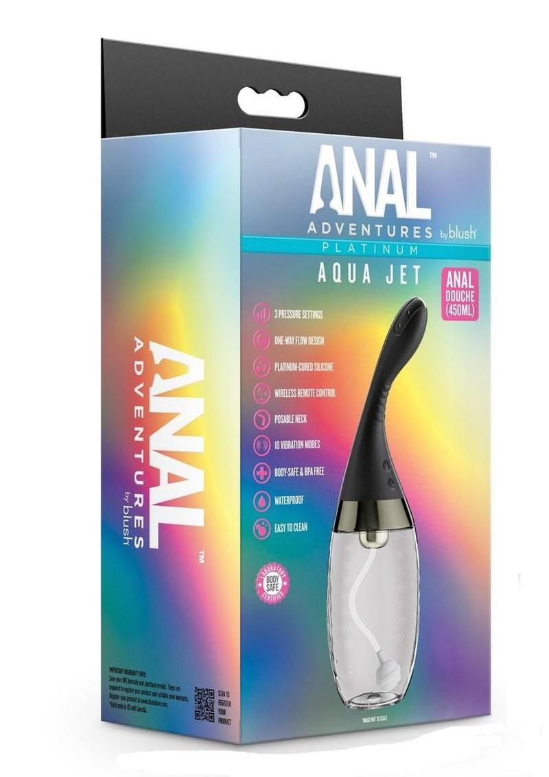 ANAL ADVENTURES PLATINUM AQUA JET RECHARGEABLE ANAL DOUCHE WITH REMOTE ANAL ADVENTURES PLATINUM AQUA JET RECHARGEABLE ANAL DOUCHE WITH REMOTE