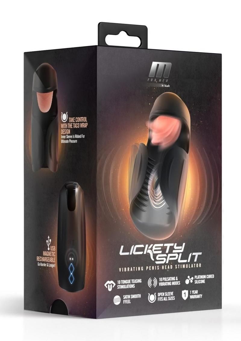 M FOR MEN LICKETY SLIPT VIBRATING PENIS HEAD STIMULATOR