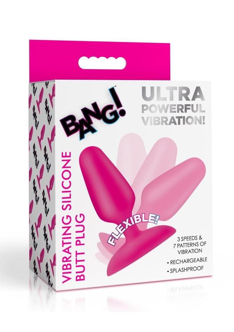 bang vibrating butt plug BANG! Rechargeable Rotating & Vibrating Silicone Butt Plug With Remote