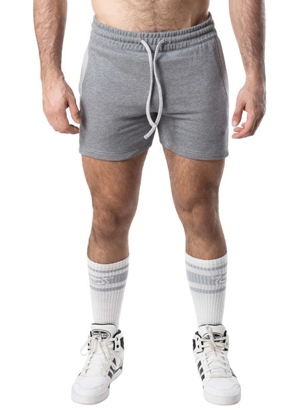 NASTY PIG NEXUS RUGBY SHORT DARK HEATHER & LIGHT HEATHER