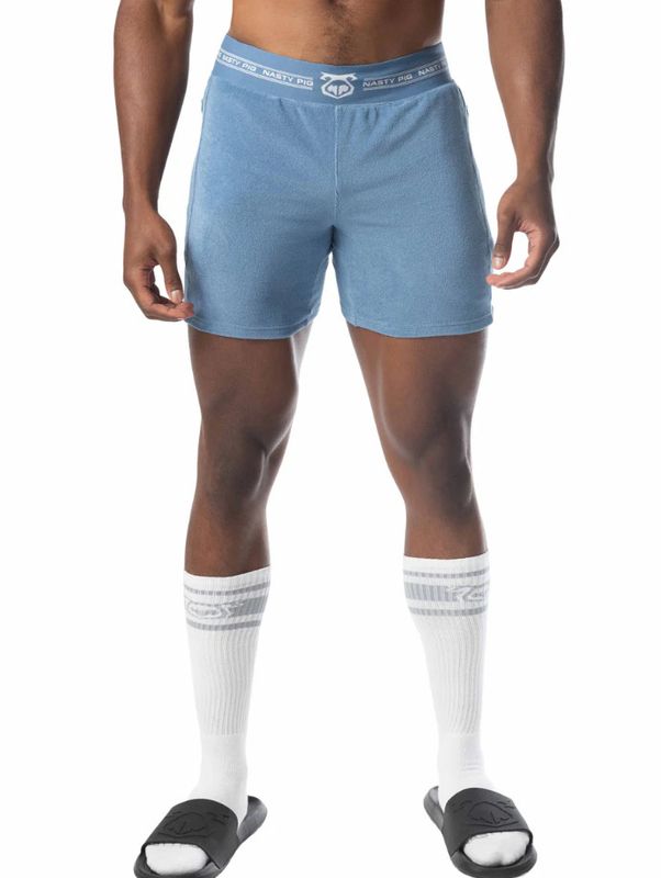 NASTY PIG SUITE RUGBY SHORT BLUE STEEL