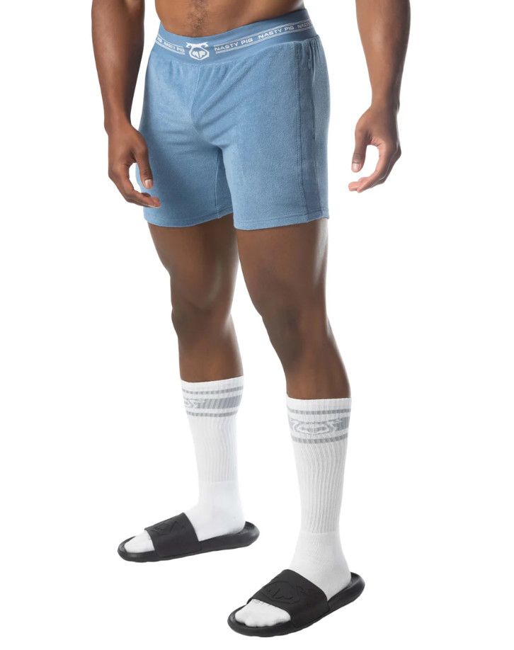 NASTY PIG SUITE RUGBY SHORT BLUE STEEL, Size: SMALL