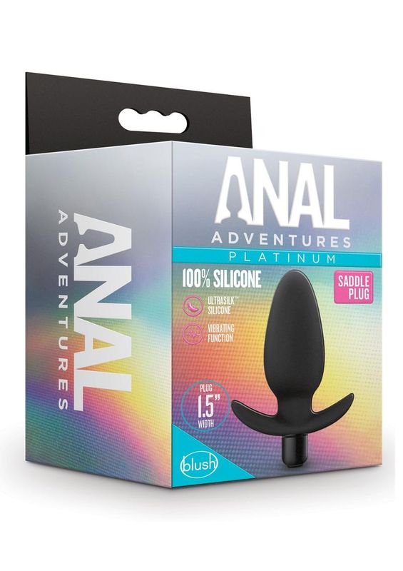 ANAL ADVENTURES PLATINUM SILICONE VIBRATING SADDLE PLUG